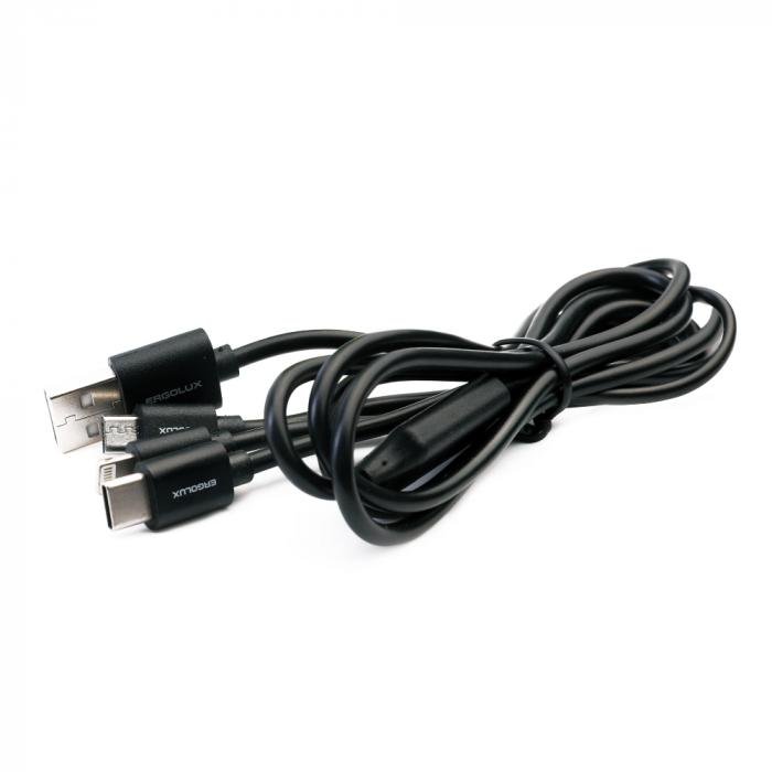 Кабель 3в1- Micro USB-Lightning-Type C Ergolux ELX-CDC05-C02