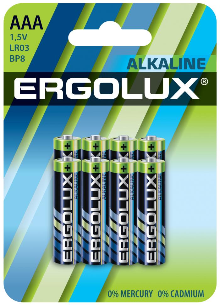 Батарейки Ergolux Alkaline щелочные ААА/LR03