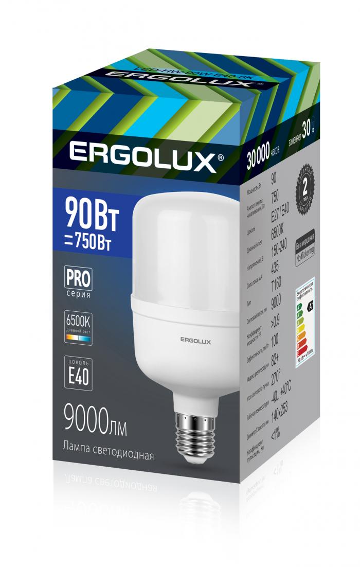 Светодиодная лампа Ergolux 90Вт E40 6500К