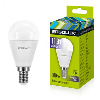 Светодиодная лампа Ergolux шар G45 11Вт E14 6500K