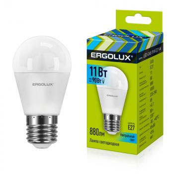 Светодиодная лампа Ergolux шар G45 11Вт E27 4000K